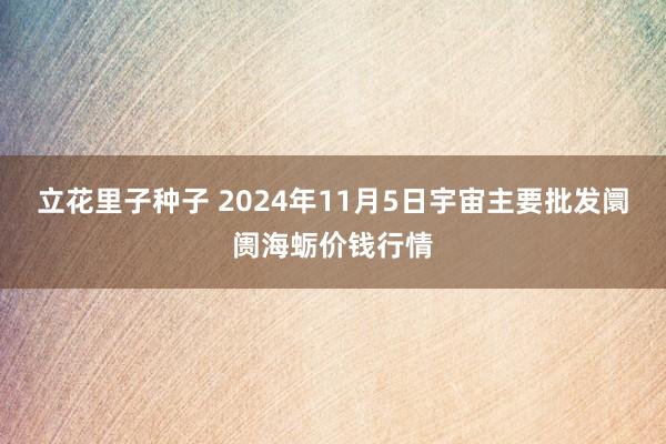 立花里子种子 2024年11月5日宇宙主要批发阛阓海蛎价钱行情