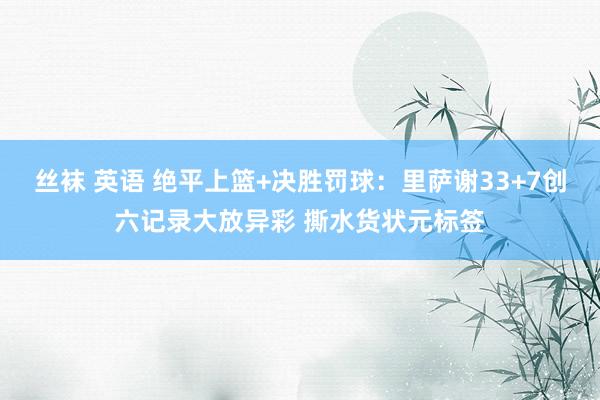 丝袜 英语 绝平上篮+决胜罚球：里萨谢33+7创六记录大放异彩 撕水货状元标签