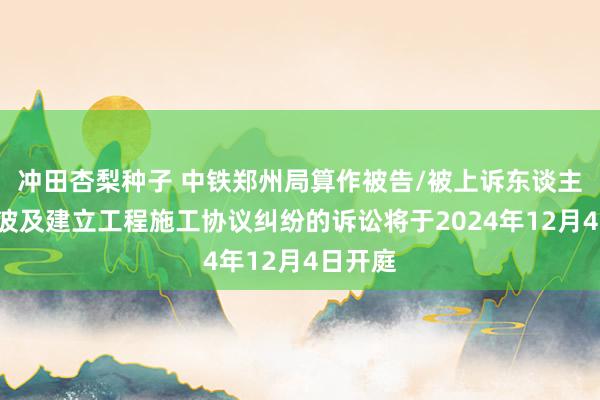 冲田杏梨种子 中铁郑州局算作被告/被上诉东谈主的1起波及建立工程施工协议纠纷的诉讼将于2024年12月4日开庭