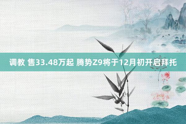 调教 售33.48万起 腾势Z9将于12月初开启拜托