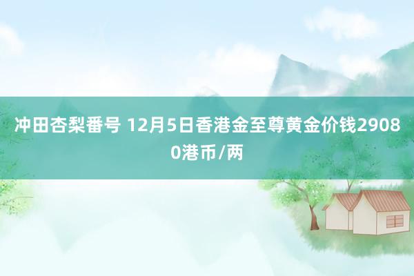 冲田杏梨番号 12月5日香港金至尊黄金价钱29080港币/两