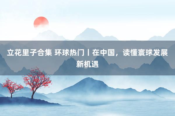 立花里子合集 环球热门丨在中国，读懂寰球发展新机遇