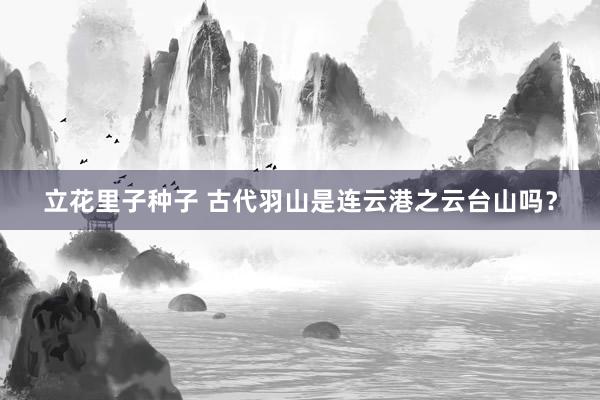 立花里子种子 古代羽山是连云港之云台山吗？