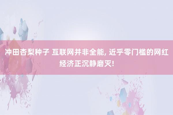 冲田杏梨种子 互联网并非全能， 近乎零门槛的网红经济正沉静磨灭!