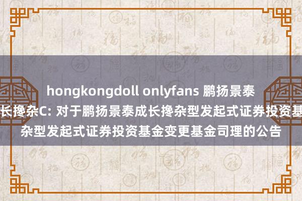 hongkongdoll onlyfans 鹏扬景泰成长搀杂A,鹏扬景泰成长搀杂C: 对于鹏扬景泰成长搀杂型发起式证券投资基金变更基金司理的公告