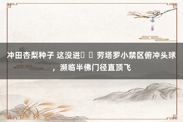 冲田杏梨种子 这没进⁉️劳塔罗小禁区俯冲头球，濒临半佛门径直顶飞