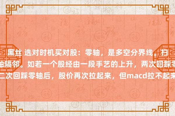 黑丝 选对时机买对股:零轴,是多空分界线。扫数的卖点和买点皆在零轴隔邻。如若一个股经由一段手艺的上升,两次回踩零轴,但第二次回踩零轴后,股价再次拉起来,但macd拉不起来了,就在零轴隔邻,这个时候可能...
