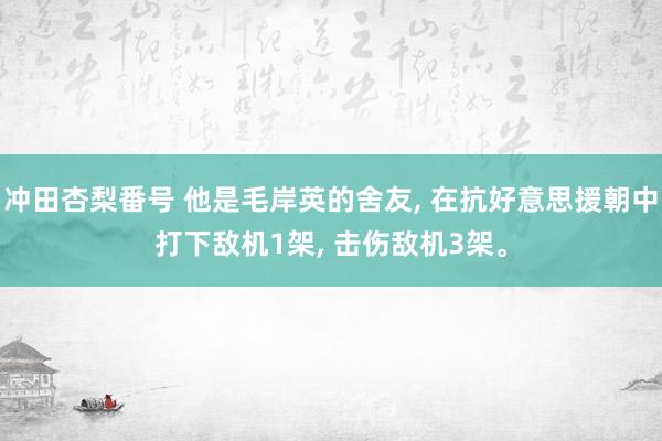 冲田杏梨番号 他是毛岸英的舍友， 在抗好意思援朝中打下敌机1架， 击伤敌机3架。