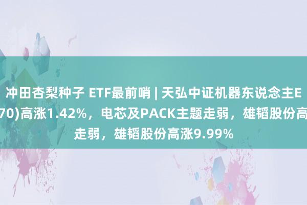 冲田杏梨种子 ETF最前哨 | 天弘中证机器东说念主ETF(159770)高涨1.42%,电芯及PACK主题走弱,雄韬股份高涨9.99%