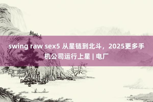 swing raw sex5 从星链到北斗，2025更多手机公司运行上星 | 电厂