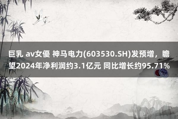 巨乳 av女優 神马电力(603530.SH)发预增，瞻望2024年净利润约3.1亿元 同比增长约95.71%