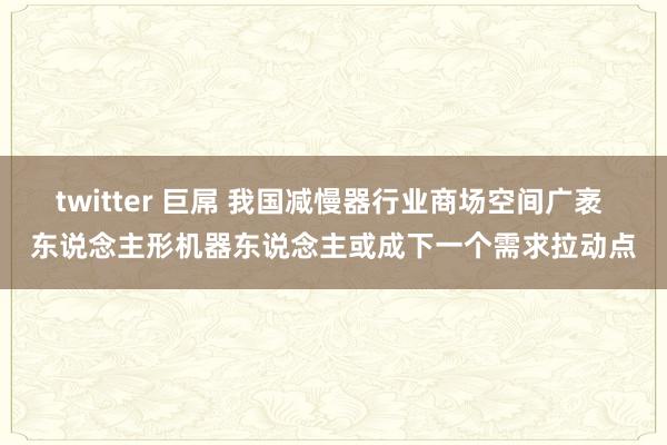 twitter 巨屌 我国减慢器行业商场空间广袤 东说念主形机器东说念主或成下一个需求拉动点