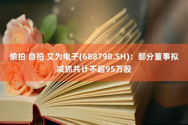 偷拍 自拍 艾为电子(688798.SH)：部分董事拟减抓共计不超95万股