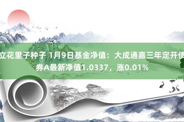 立花里子种子 1月9日基金净值：大成通嘉三年定开债券A最新净值1.0337，涨0.01%