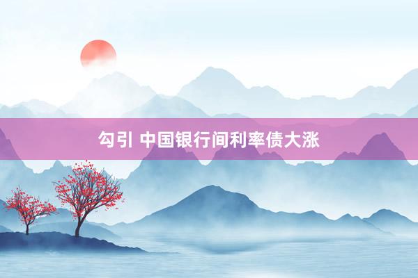 勾引 中国银行间利率债大涨