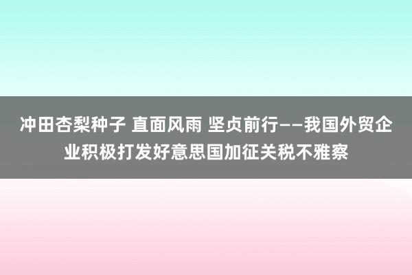 冲田杏梨种子 直面风雨 坚贞前行——我国外贸企业积极打发好意思国加征关税不雅察