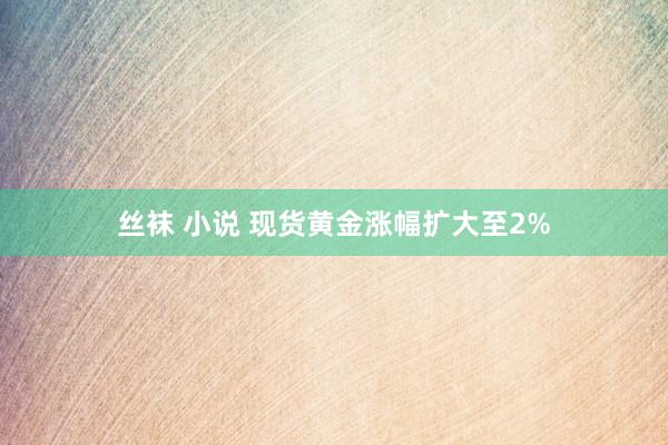 丝袜 小说 现货黄金涨幅扩大至2%